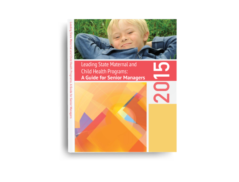 Cover of Maternal and Child Health Guide featuring smiling boy with Downs Syndrome